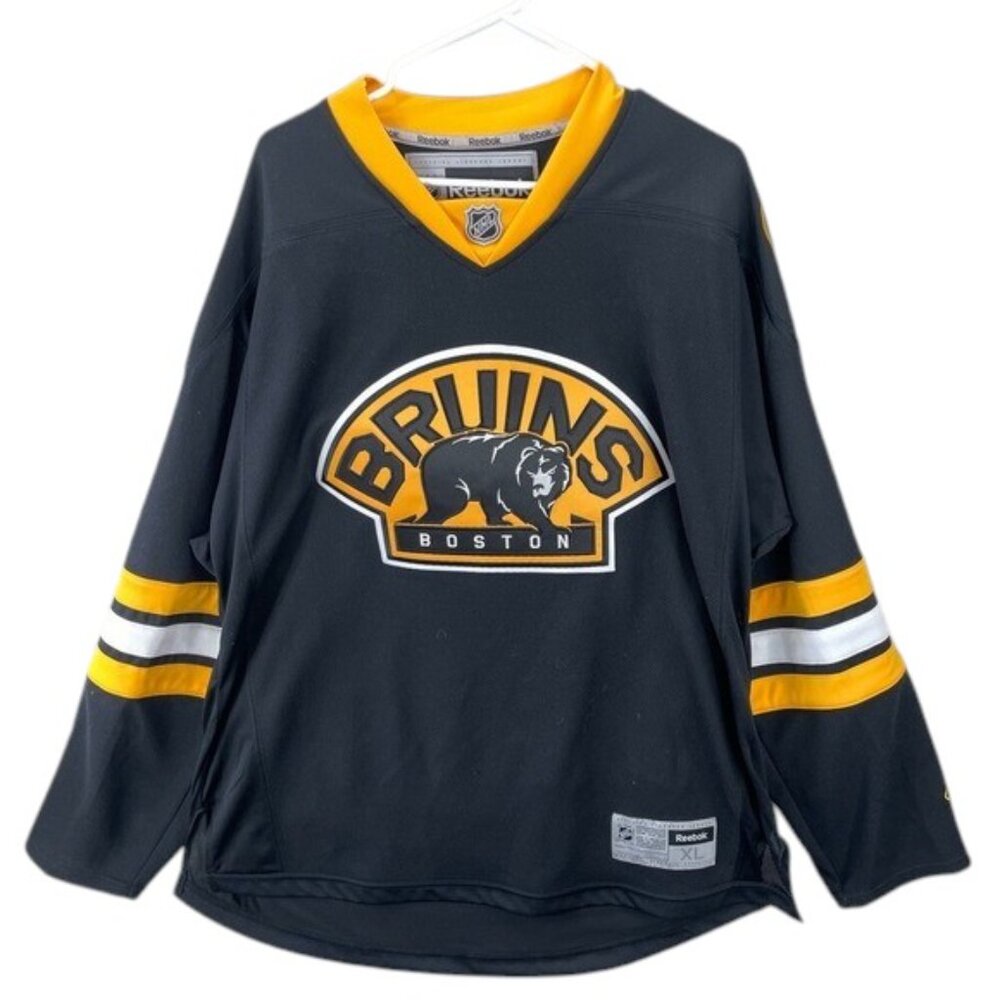 Reebok Boston Bruins Jersey Men’s Black Premier 2016 Signed #1 Megan Size XL NWT